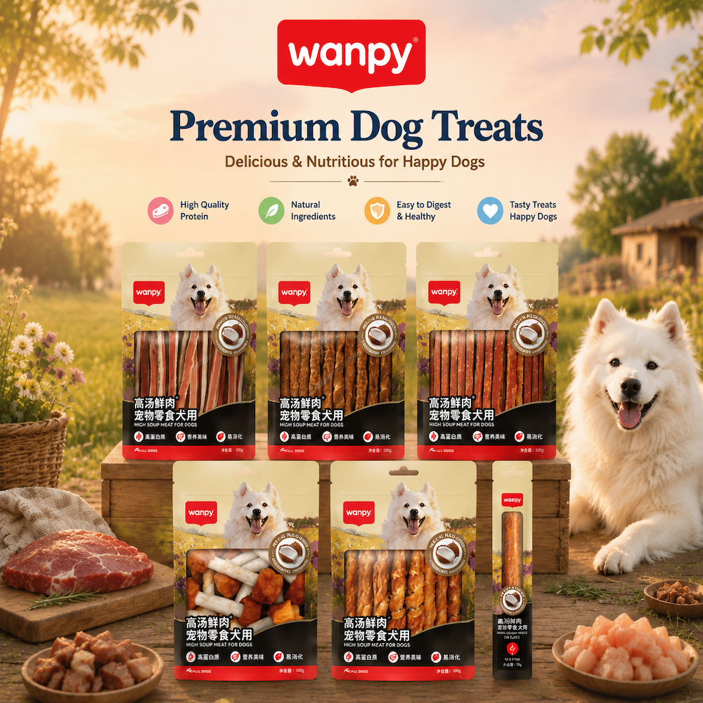 WANPY High Soup Fresh Meat Jerky Treats for Dogs – Premium Chicken Dog Snacks 70g–100g