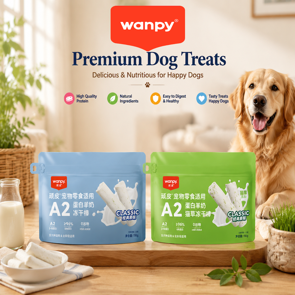 WANPY CLASSIC Freeze-Dried Sheep Milk Jerky Sticks for Cats – Premium A2 Protein Cat Treats 40g