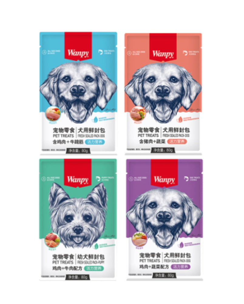 WANPY Vital Nutrition – Fresh Sealed Dog Food Pouches in Chicken, Beef, Pork & Vegetable