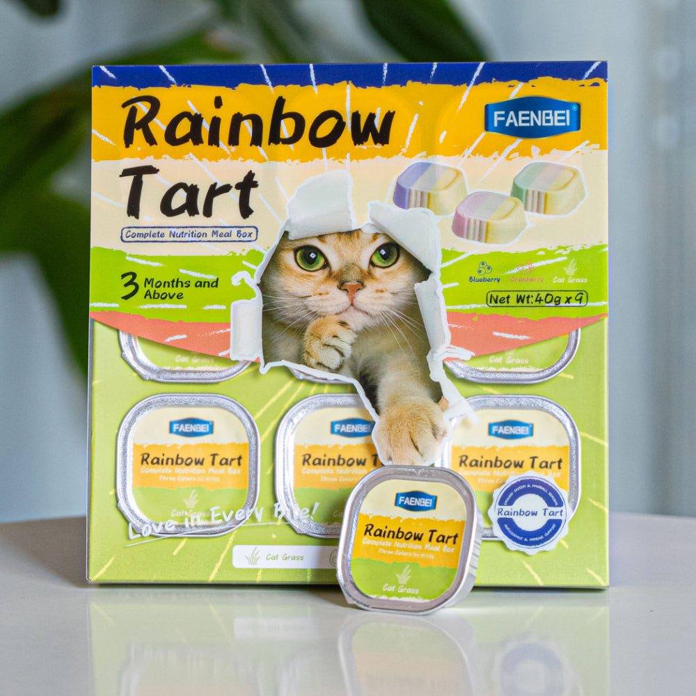 Rainbow Tart Chicken Cat Grass & Egg & Goat Milk 40g*9pcs