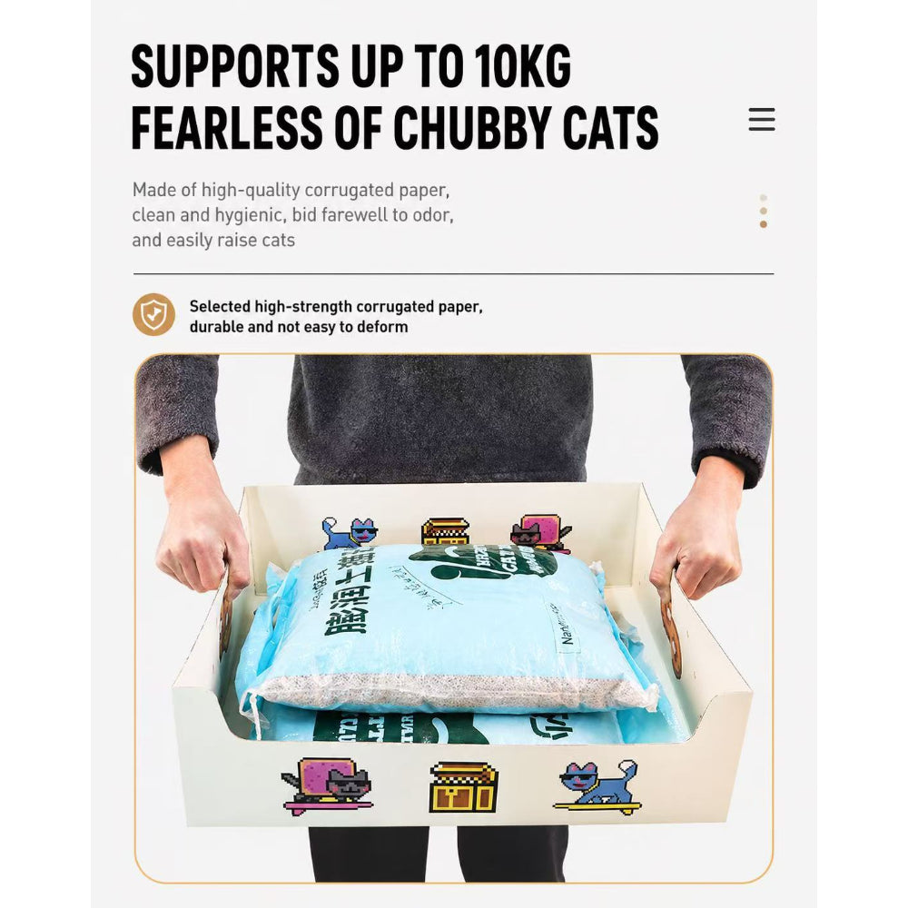 Disposable Double-Layer Cat Litter Box (Leak-Proof, No Cleaning) Tray-Fortune Edition