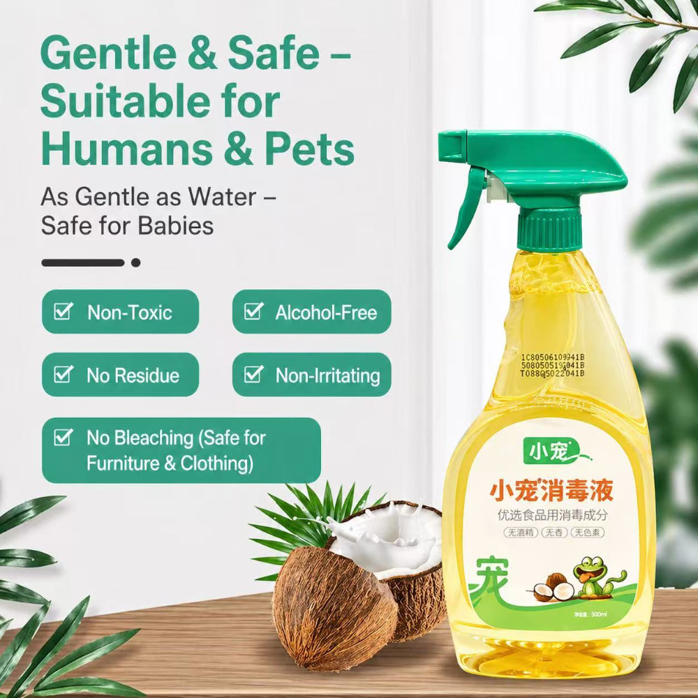 Pet Disinfectant Spray 500ml – Non-Toxic, Alcohol-Free, Safe for Pets & Home