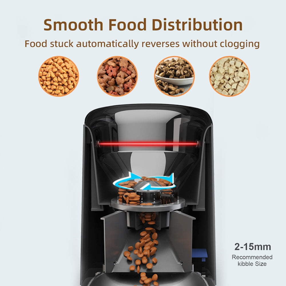 Smart Pet Feeder PP003 – 6L Automatic Pet Food Dispenser with 1080P Camera, Voice Recording & Smart Feeding Schedule