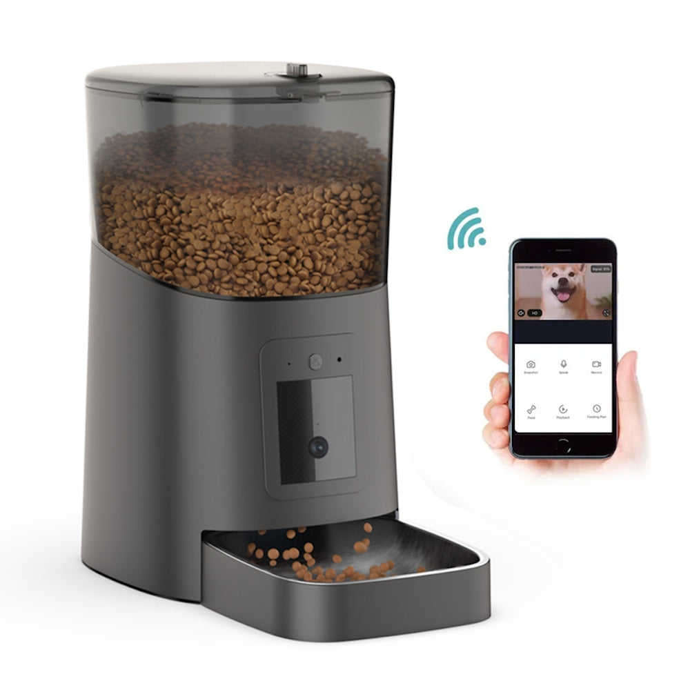TikPaws PP003-Pro Smart WiFi Pet Feeder – 6L Automatic Food Dispenser with Camera, 2.4GHz WiFi & Voice Recording