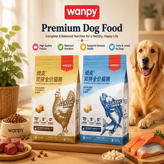 WANPY Double Mix 23 Edition Complete Cat Food – Freeze-Dried Chicken & Salmon Raw Bone Meat Formula 1.5kg / 8kg