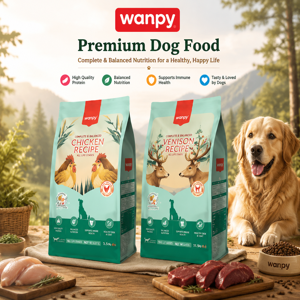 WANPY Double Mix 21 Edition Complete Dog Food – Freeze-Dried Chicken & Beef Formula 1.5kg / 10kg