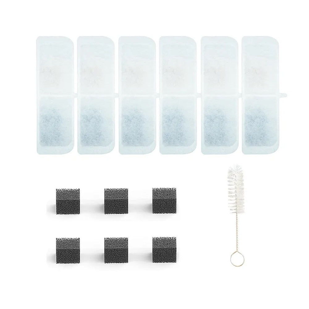 TikPaws FF001 Water Fountain Filter Set – Activated Carbon Replacement Filter Kit for Pet Water Fountains