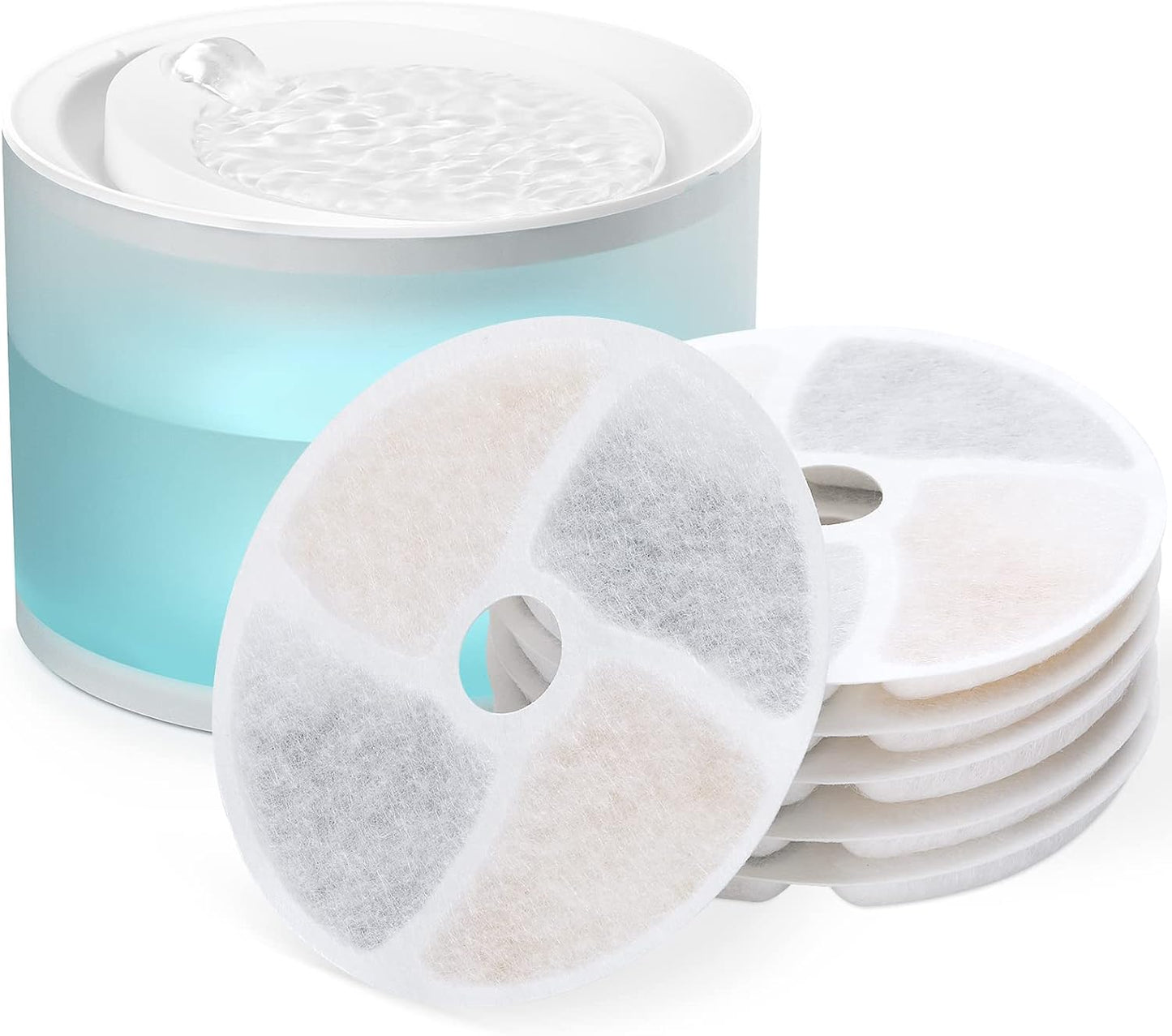 TikPaws FF006 Water Fountain Filter Set – Premium Replacement Filter Kit for WF006 & WF116 Pet Water Fountains