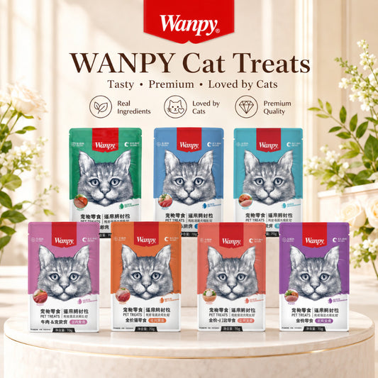 WANPY Vital Nutrition – Fresh Sealed Cat Food Pouches in Chicken, Tuna, Cod & Shrimp