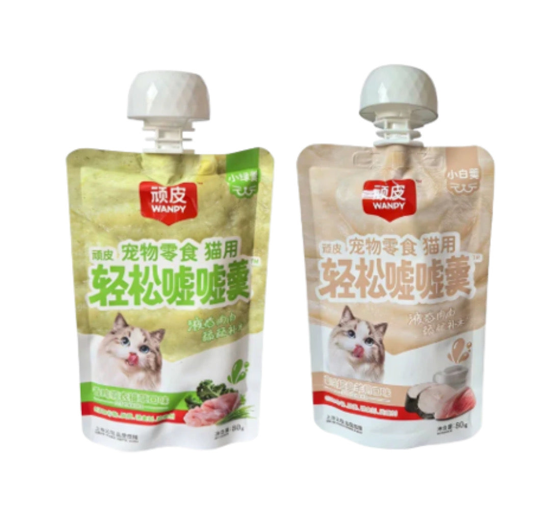 WANPY Playful Potty Pudding – Fragrant Pet Snacks in Chicken, Cod & Sheep Milk