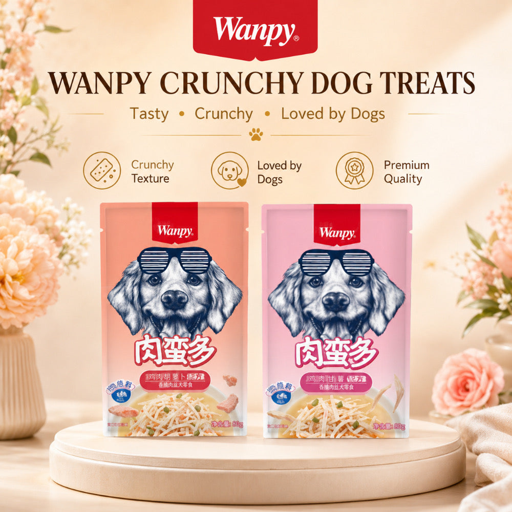 WANPY Meat Plenty Series – Complete Dog Food Pouches in Salmon & Chicken