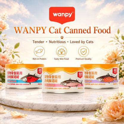 WANPY Playful Thirst Quencher – Canned Pet Snacks in Chicken, Tuna & Salmon