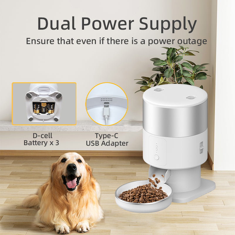 TikPaws PF07 WiFi Smart Pet Feeder –3L,5L Automatic Food Dispenser with Voice Recording & Smart Scheduling
