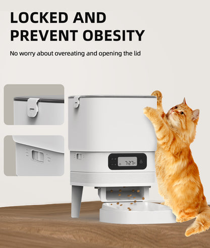 TikPaws PF11 Automatic Pet Feeder – 4L Programmable Food Dispenser with LCD Display & Portion Control