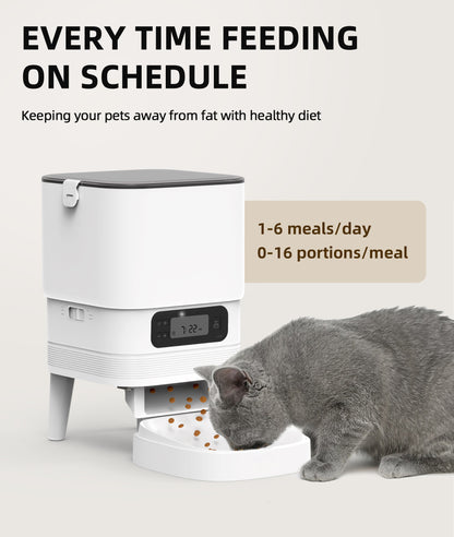 TikPaws PF11 Automatic Pet Feeder – 4L Programmable Food Dispenser with LCD Display & Portion Control