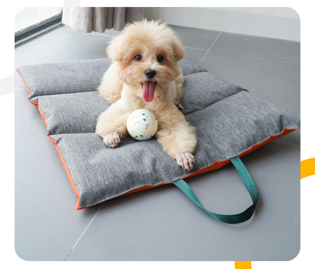 Xmaster Compressible Pet Bed – Soft Foldable Pet Sleeping Mat with Microfiber & Oxford Cloth