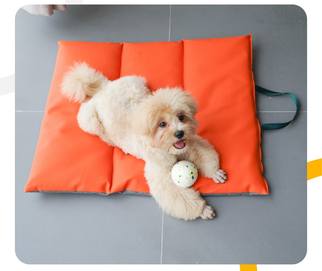 Xmaster Compressible Pet Bed – Soft Foldable Pet Sleeping Mat with Microfiber & Oxford Cloth