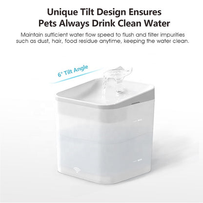 TikPaws TK-WF004 Smart Pet Water Fountain – 2.2L WiFi Automatic Water Fountain with App Control & UV Sterilization