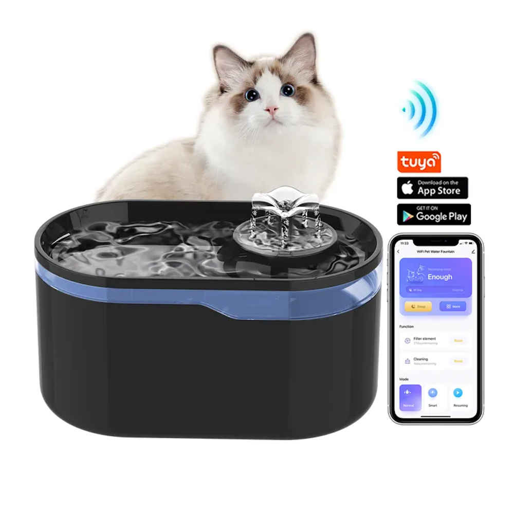 TikPaws TK-WF116 Smart Pet Water Fountain – 2.8L WiFi Automatic Water Fountain with App Control & LED Light