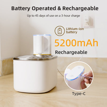 TikPaws TK-WF117A Smart Pet Water Fountain – 4L Battery WiFi Fountain with UV Sterilization & App Control