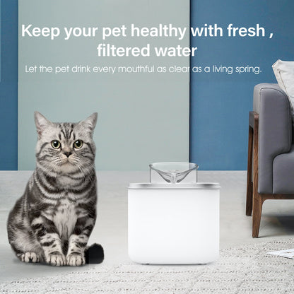 TikPaws WF117L Smart Pet Water Fountain – stainless steel Water tray 4L WiFi Automatic Water Fountain with App Control & Filtration System
