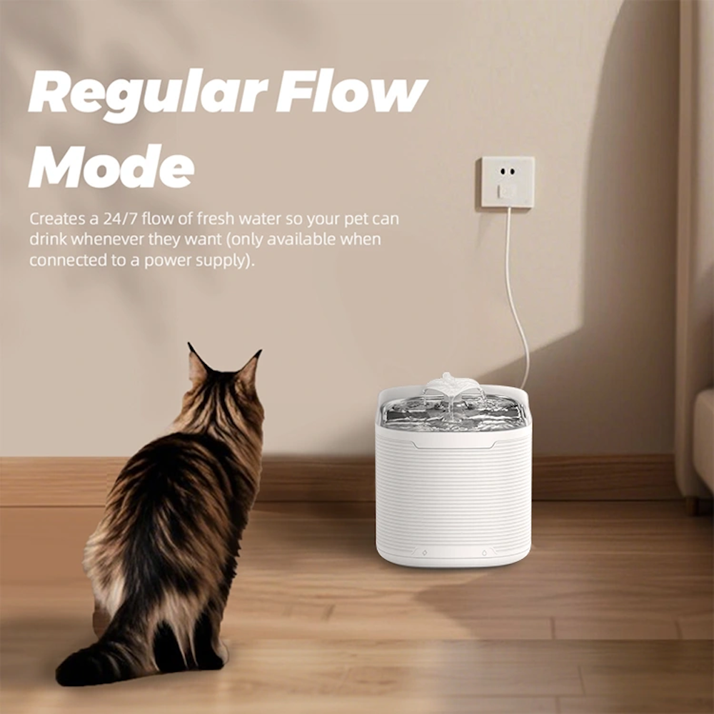 TikPaws WF215 Cordless Smart Pet Water Fountain – 2.5L Wireless Fountain with Radar Sensor & FOD Safety