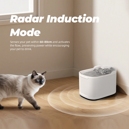 TikPaws WF215 Cordless Smart Pet Water Fountain – 2.5L Wireless Fountain with Radar Sensor & FOD Safety