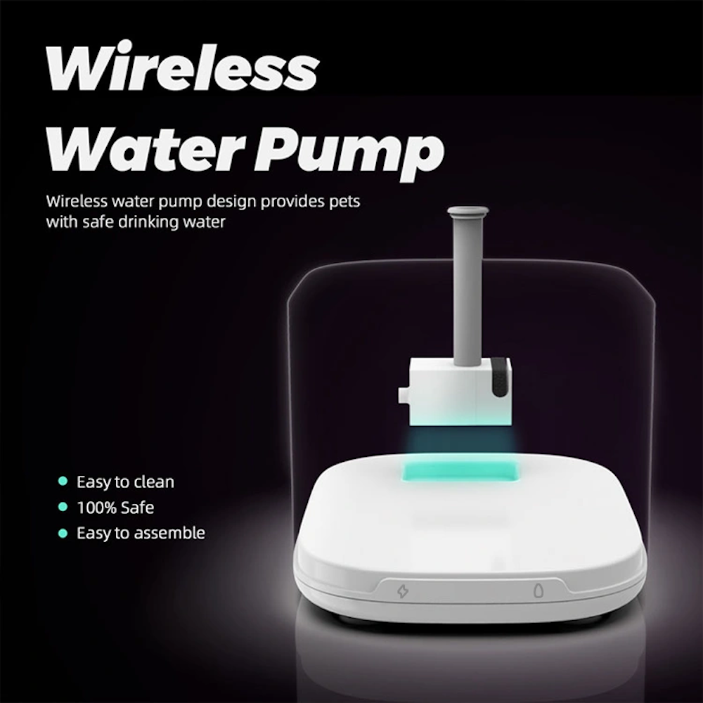 TikPaws WF215 Cordless Smart Pet Water Fountain – 2.5L Wireless Fountain with Radar Sensor & FOD Safety