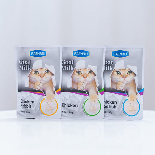 Goat Milk Pet Snack Wet  Food Pouch 85g*12pcs