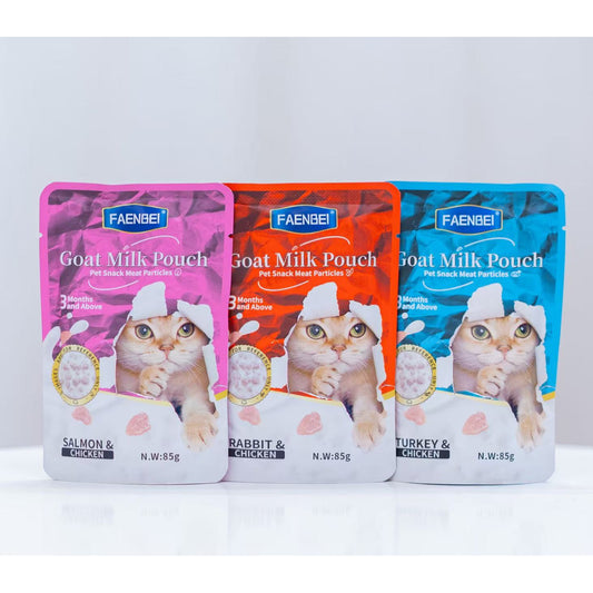 Goat Milk  Pouch Pet Snack Meat  Particles 85g*12pcs