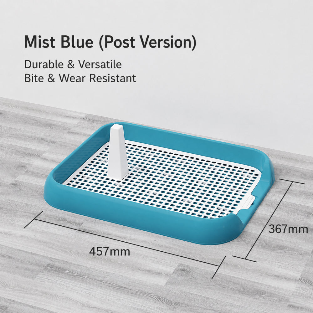 Premium Dog Toilet Tray with Post (3-Piece Set)