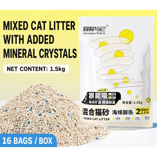 Adventure & It Mixed Cat Litter with Mineral Crystals – 1.5kg