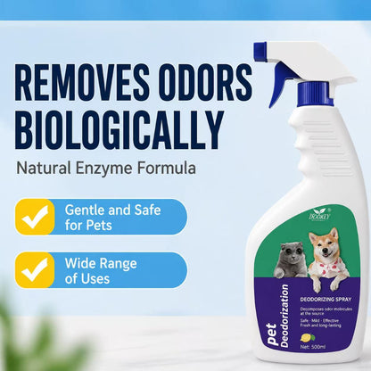 Pet Deodorizing Spray 500ml – Antibacterial & Enzyme Odor Eliminator