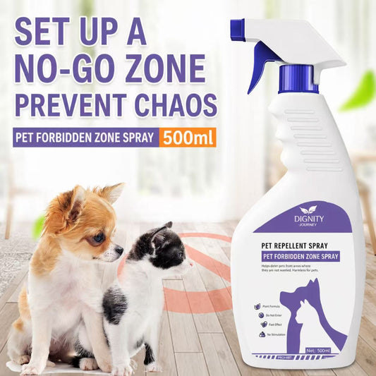 Pet Forbidden Zone Spray 500ml – No-Go Training Repellent for Dogs & Cats