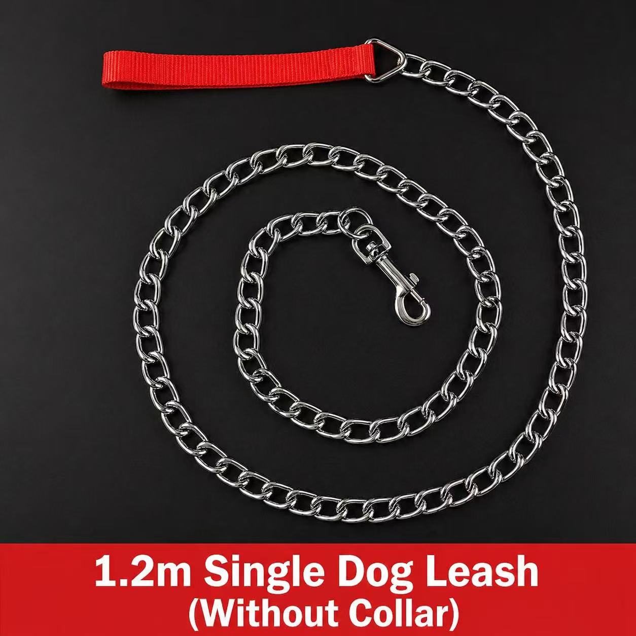 Steel Chain Dog Leash – 1.2m / 3.0m Heavy Duty (Without Collar)