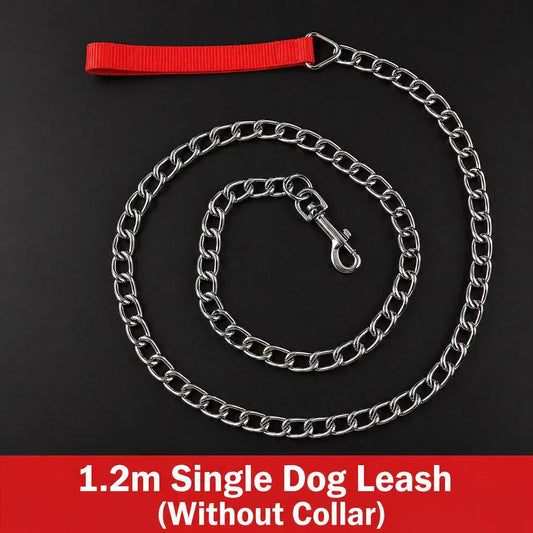 Steel Chain Dog Leash – 1.2m / 3.0m Heavy Duty (Without Collar)
