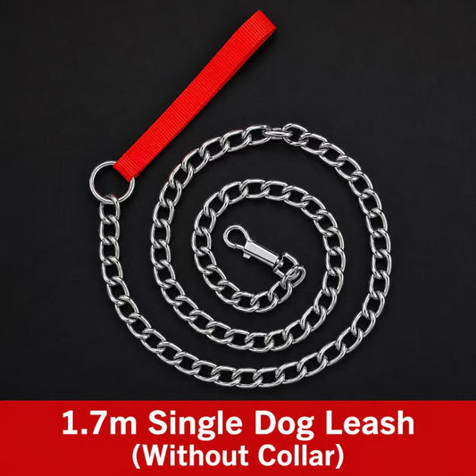 Steel Chain Dog Leash – 1.7m / 2.5m Heavy Duty (Without Collar)