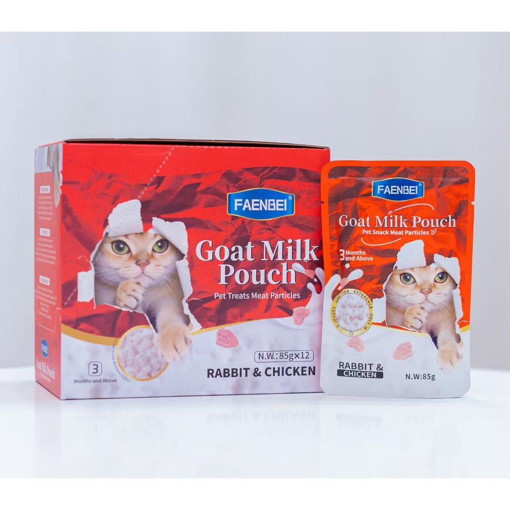 Goat Milk  Pouch Pet Snack Meat  Particles 85g*12pcs