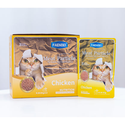 Meat Particle Wet Food  Pouch 85g*12pcs