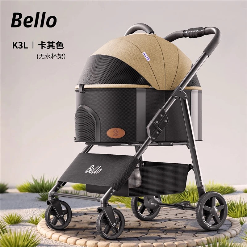 Bello Foldable Pet Stroller for Dogs & Cats LD02X