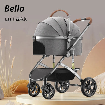Bello Foldable Pet Stroller for Dogs & Cats