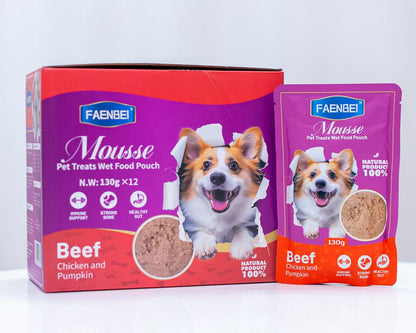 Mousse Pet Treats Wet  Food Pouch 130g*12pcs