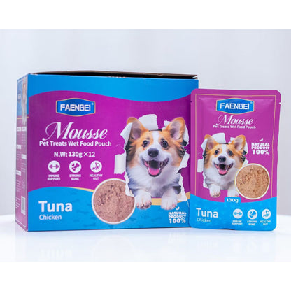 Mousse Pet Treats Wet  Food Pouch 130g*12pcs