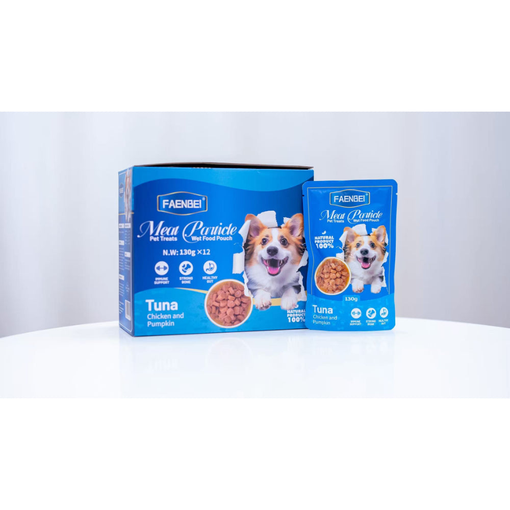 Meat Particle Pet Treats Wet  Food Pouch 130g*12pcs