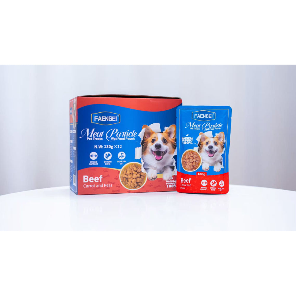 Meat Particle Pet Treats Wet  Food Pouch 130g*12pcs