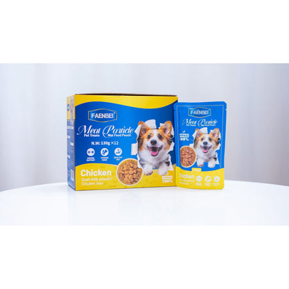 Meat Particle Pet Treats Wet  Food Pouch 130g*12pcs