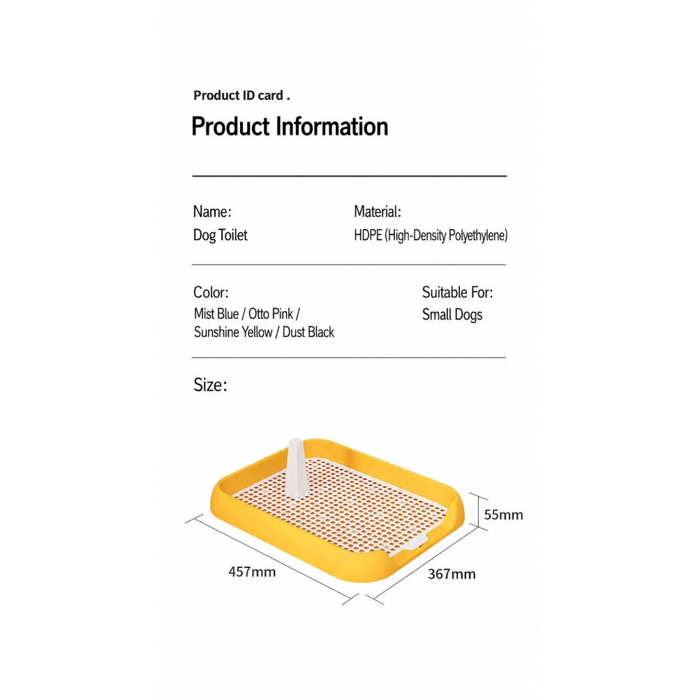 Premium Dog Toilet Tray with Post (3-Piece Set)