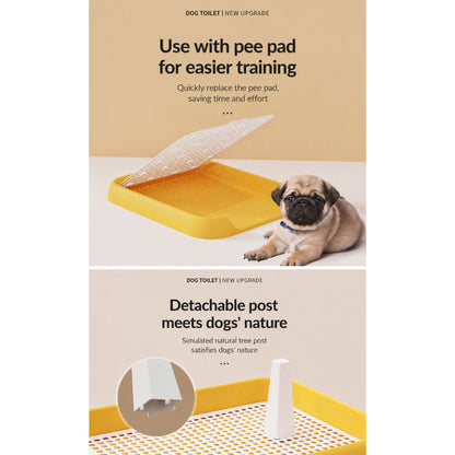 Premium Dog Toilet Tray with Post (3-Piece Set)