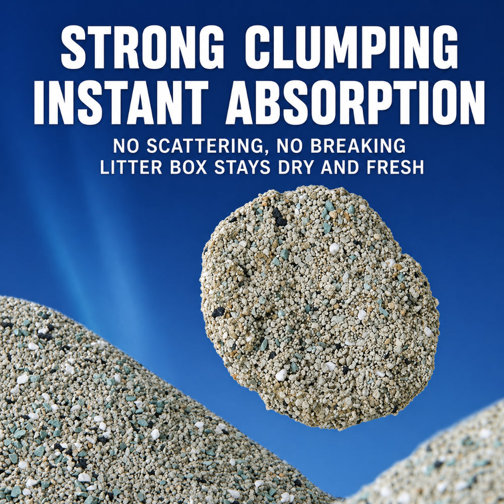 4-in-1 Sodium Bentonite Cat Litter – Strong Clumping & Odor Control (2.5kg)