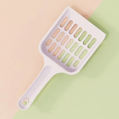 Macaron Color Cat Litter Scoop – Durable Plastic Pet Cleaning Shovel